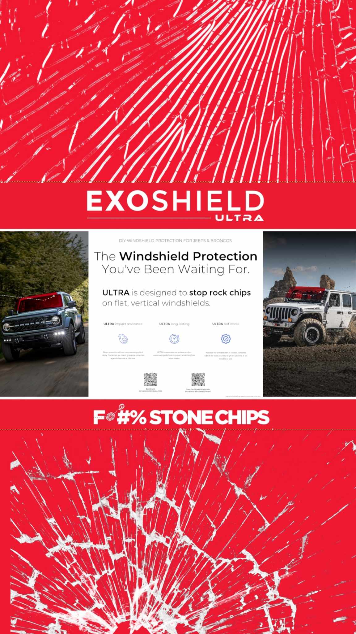 Jeep Gladiator Protect your windshield against road hazards with ExoShield Windshield Protection 421268891_1098729087983985_5377836360048958838_n