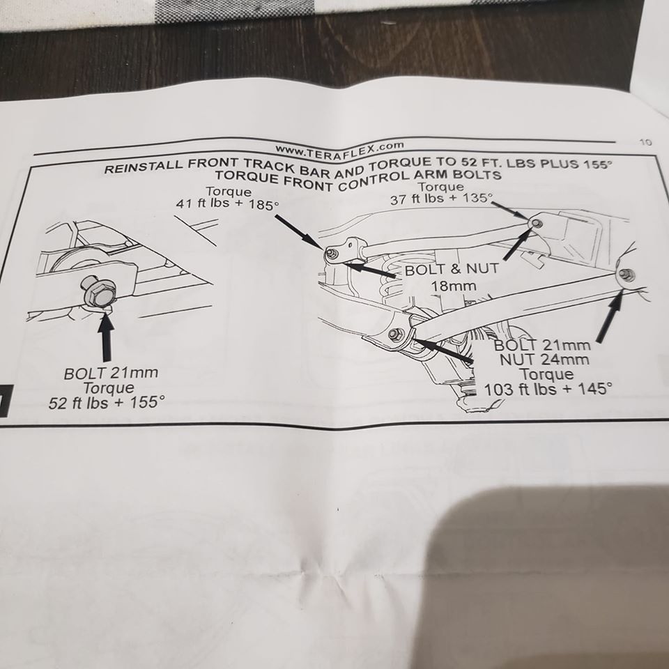 TeraFex Instructions ?? / Came From JK World | Jeep Gladiator Forum -  