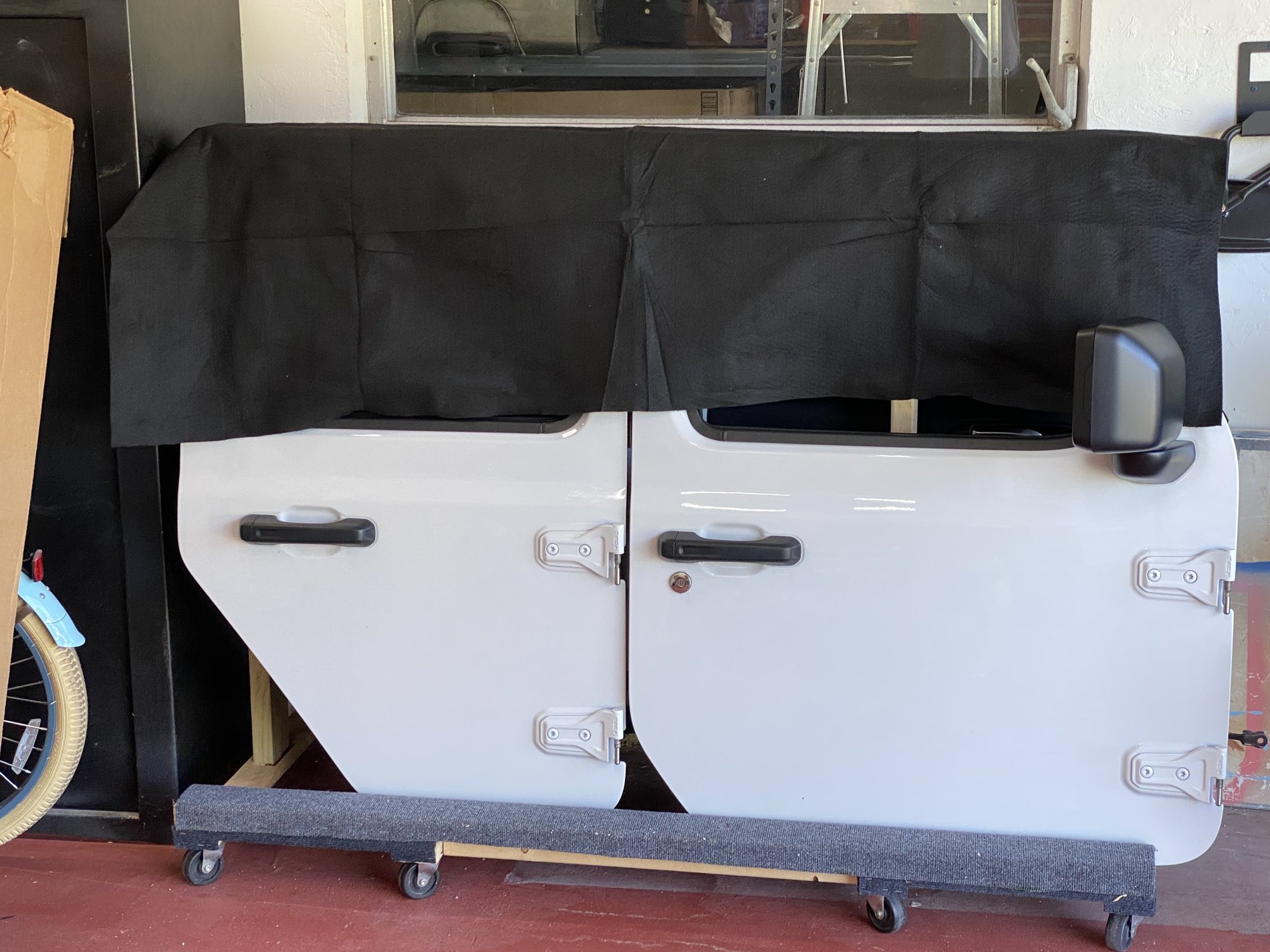 Jeep Gladiator My door and top storage DIY solutions.... cart and hoist. BF28FBD6-7032-47E3-94FB-5B3E4DC0B5E5