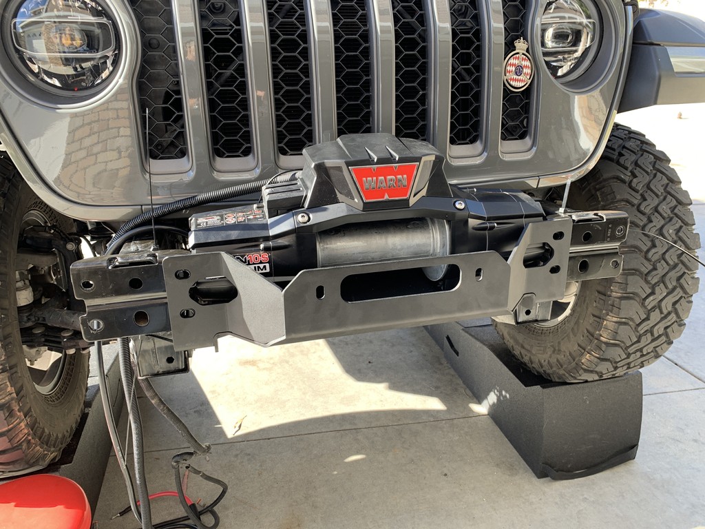 Jeep Gladiator Warn 10s in steel bumper with Warn Winch plate.  Install notes. bTMUy5