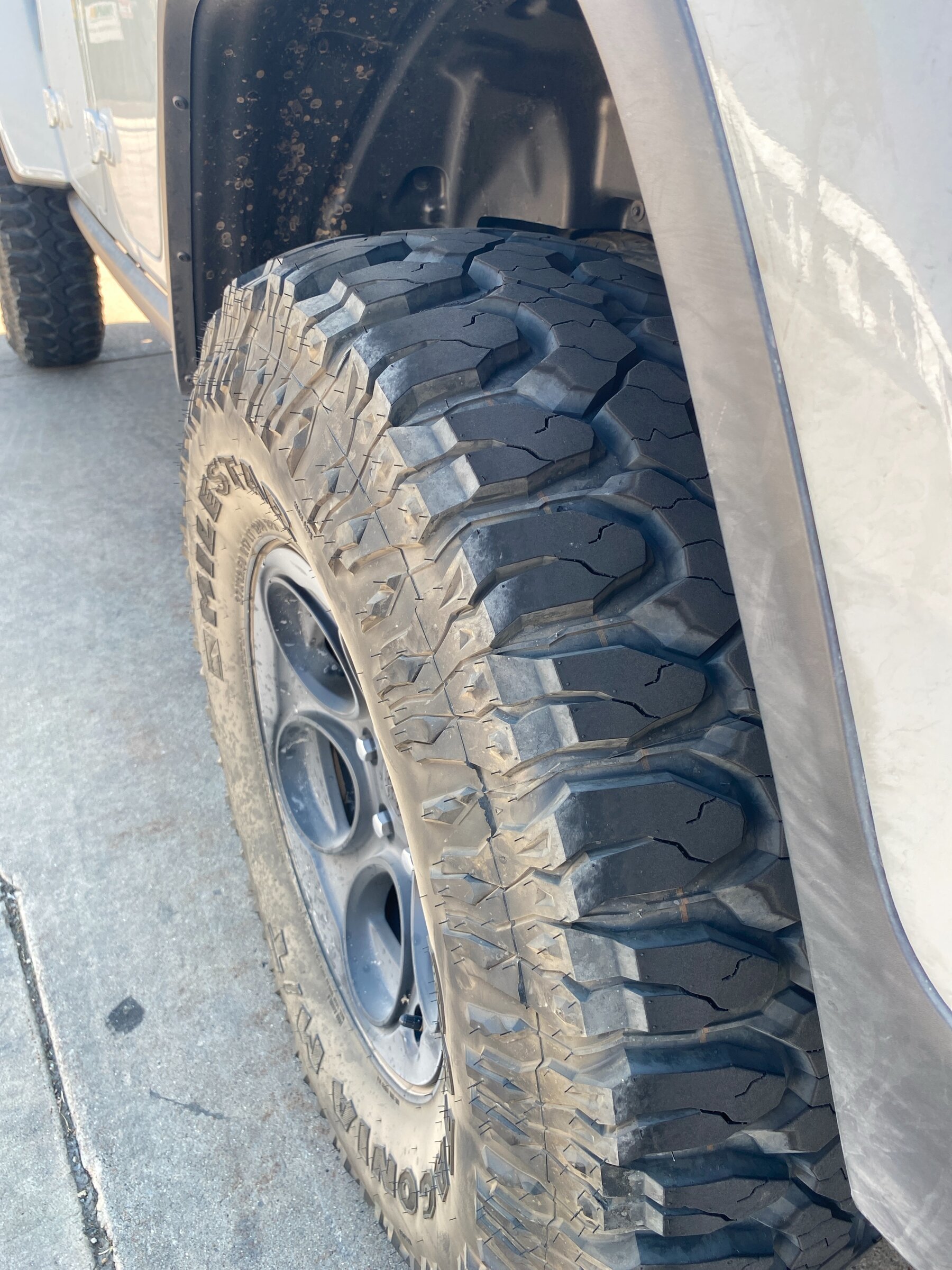 Jeep Gladiator Mileage to expect on Patagonia Milestar 37's? Photo Comparison mile 0 to mile 28,000 update Evernote Snapshot 20200803 170600