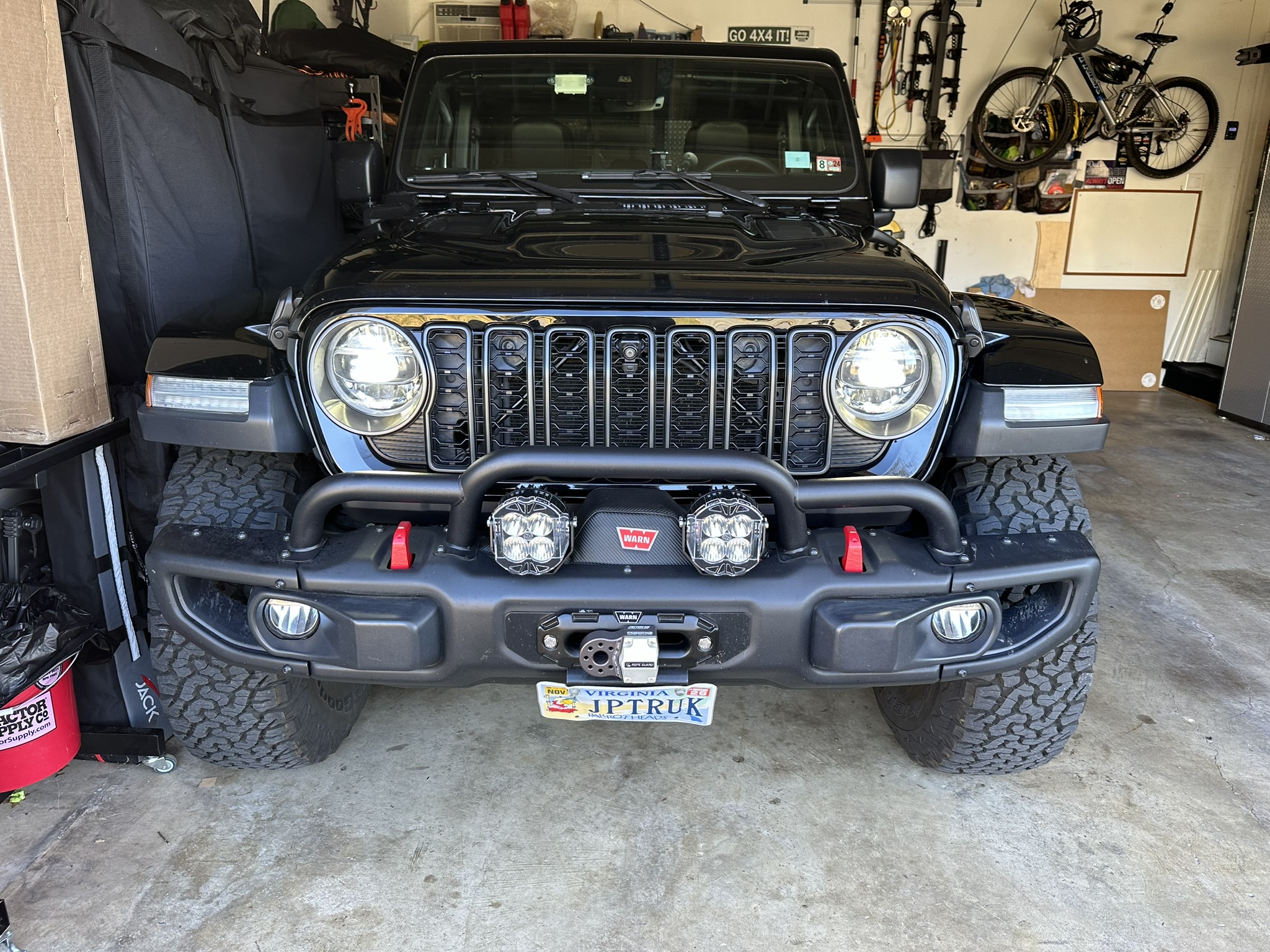 Jeep Gladiator 2024 Grille on my Firecracker Red 2020 JTR IMG_1495.JPEG