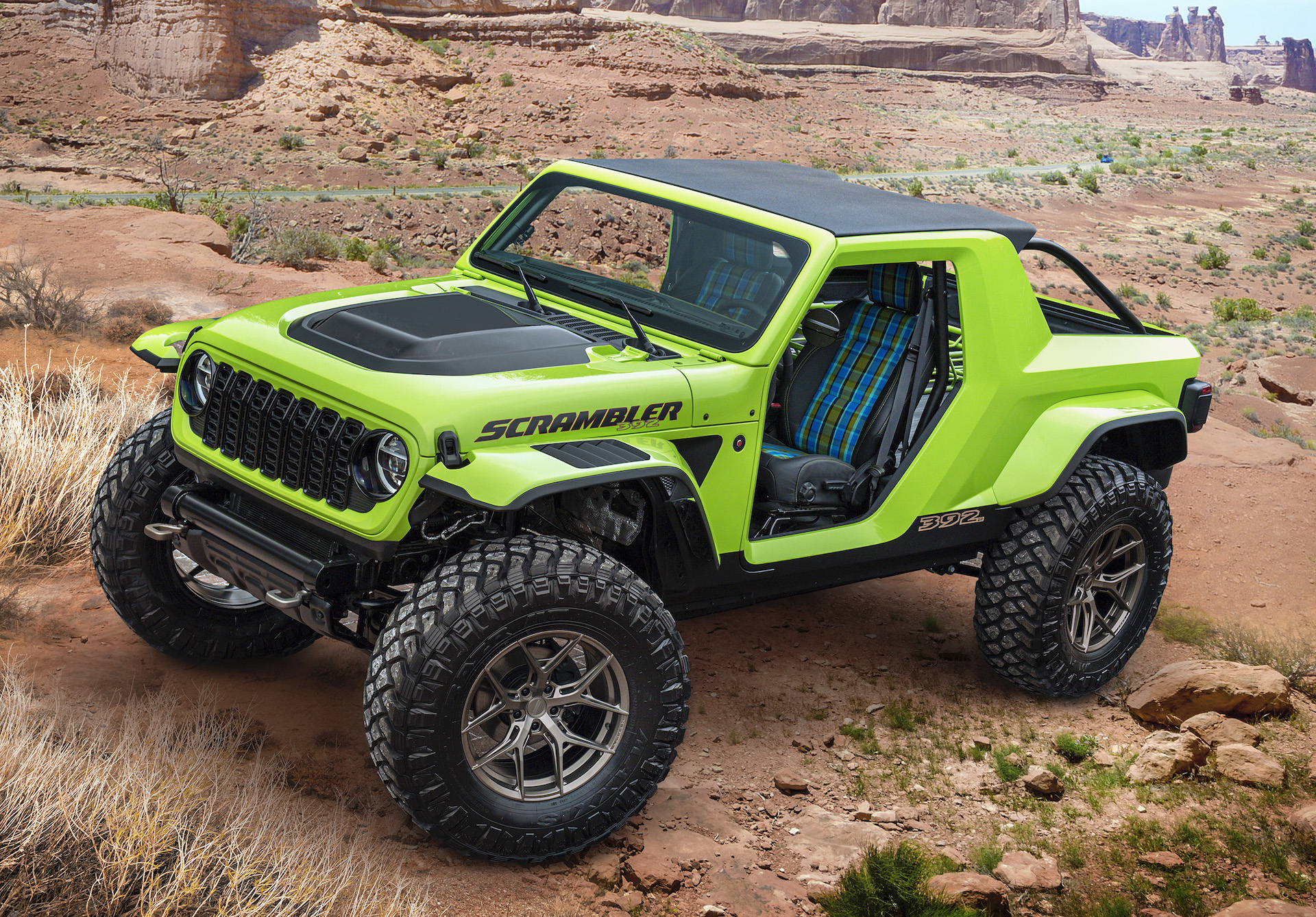 Jeep Gladiator Jeep Unveils 7 Easter Jeep Safari 2023 Concept Vehicles, including Gladiator Rubicon Sideburn Concept and Scrambler 392 [Updated w/ Videos] jeep-scrambler-392-concept_100879532_h-