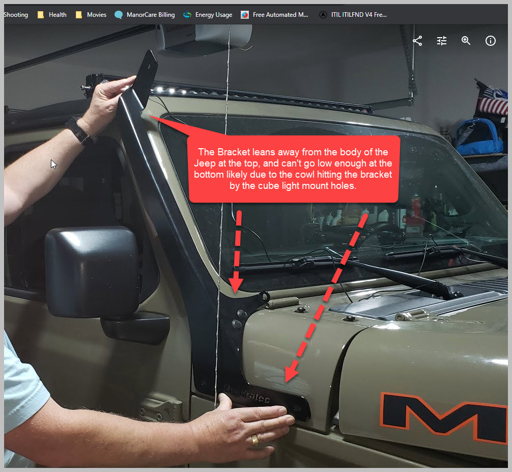 Windowshield Lightbar mounts don't fit, two different brands  Jeep  Gladiator (JT) News, Forum, Community 