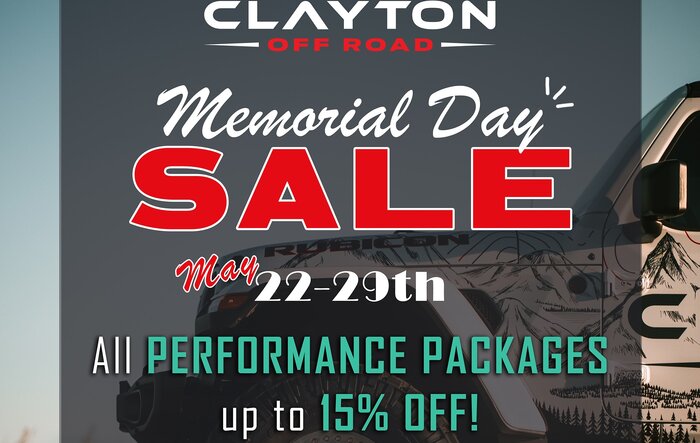 Clayton Off Road Memorial Day Sale
