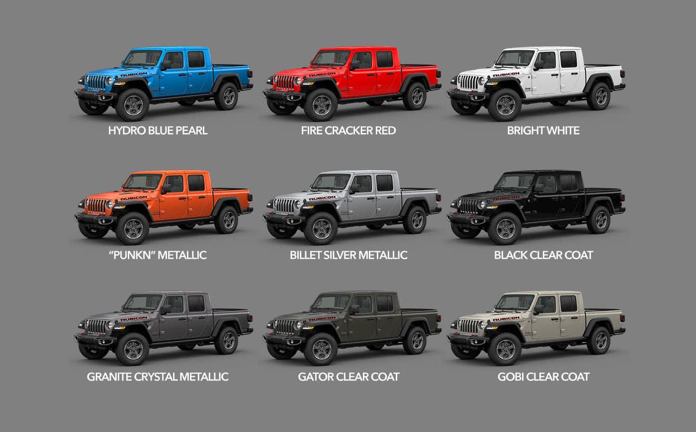 Jeep Paint Color Chart