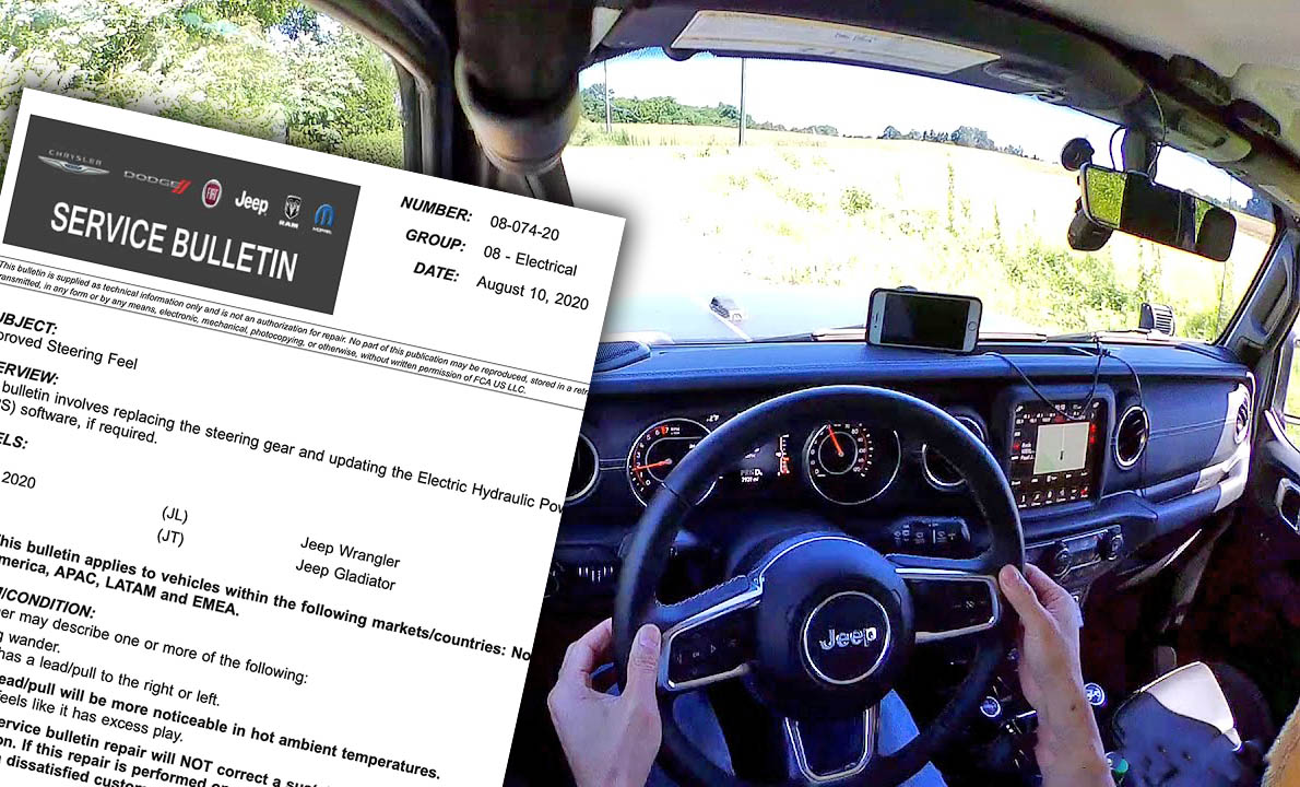 New JT Gladiator Steering Issue TSB 0807420 (for "Improved Steering