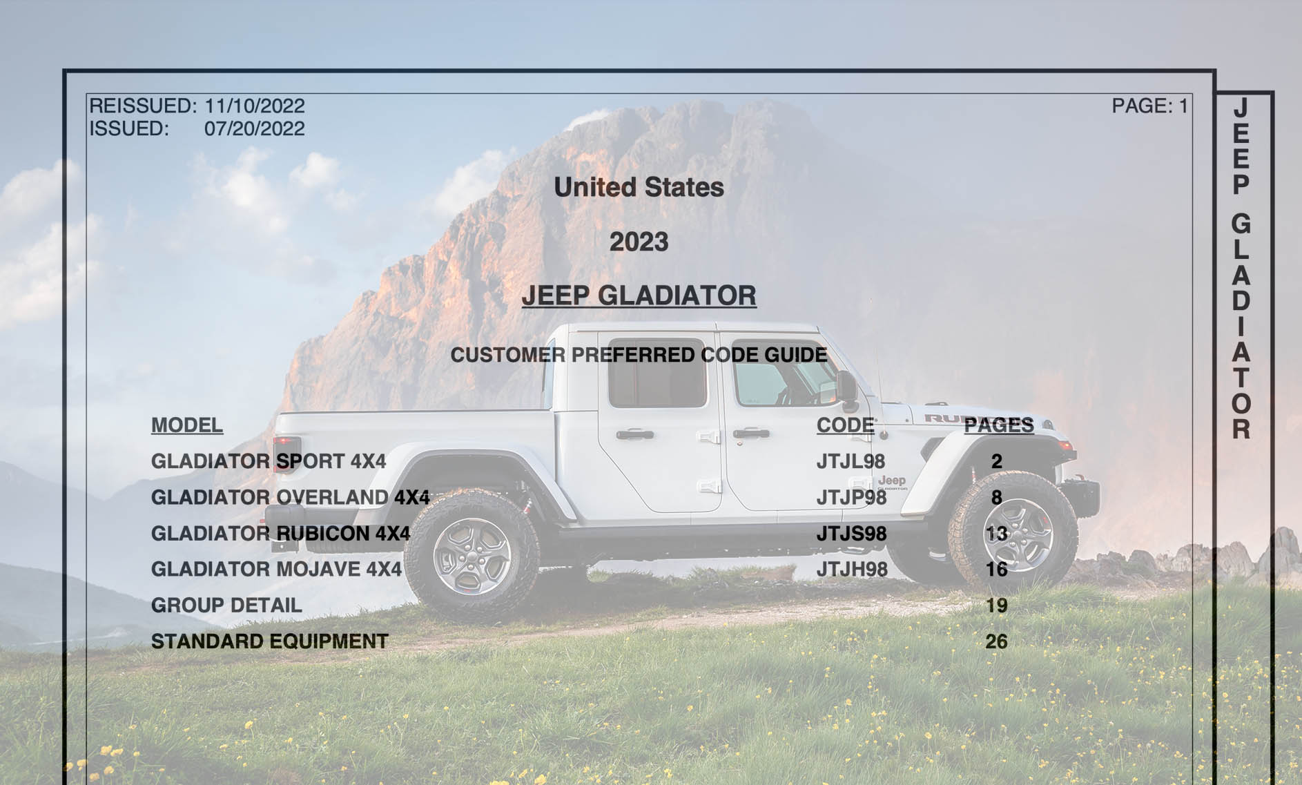 2023 Jeep Gladiator (JT) ORDER GUIDE!! [Updates Monthly] | Jeep Gladiator  Forum 