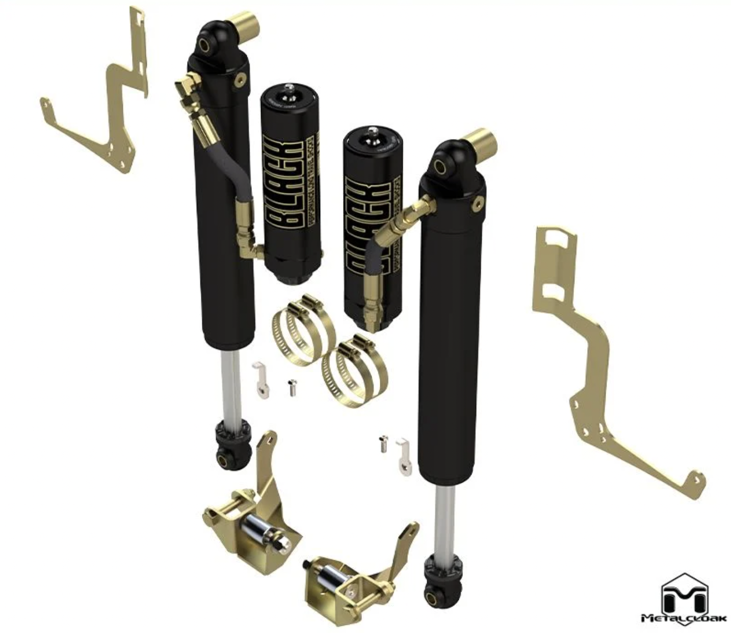 Metalcloak RockSport Blacks Adjustable Reservoir Shocks Now